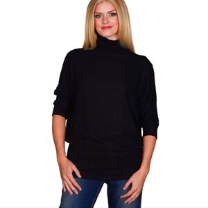 Velvet by Graham & Spencer Eada Cozy Jersey Knit Turtleneck Top  Large